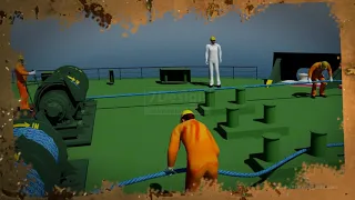 Mooring operation 3d animation