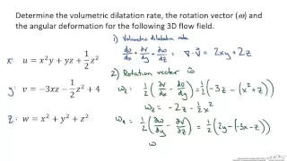 Fluid Kinematics Calculations