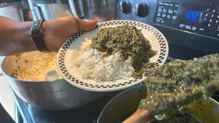 How to cook ￼￼￼￼delicious Liberian potato green over rice🇱🇷