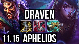 DRAVEN & Nautilus vs APHELIOS & Thresh (ADC) | 3.5M mastery, Quadra, 19/4/3 | NA Challenger | v11.15