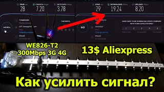 Как усилить сигнал 4g с помощью антенны за 13$ с Алиэкспресс