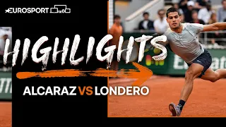 Alcaraz battles against Londero in the first round | 2022 Roland Garros | Eurosport Tennis