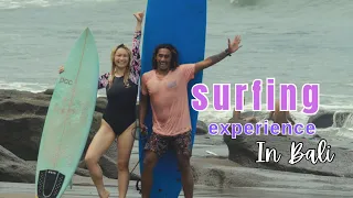SURFING WITH CLIENTS | SURFING BERSAMA TAMU DI PANTAI KEDUNGU BALI ‼️