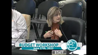 Commission Budget Workshop - June 27th, 2022 pt. 1