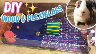 DETAILED DIY WOOD AND PLEXIGLASS GUINEA PIG CAGE! || Piggies World