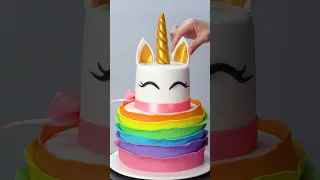 Amazing Colorful Unicorn Birthday Cake Decorating Idea