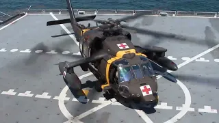 US Army UH-60 Black Hawk deck landing training in South Korea