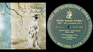 Puccini / Kirsten / Barioni / Mitropoulos, 1956: Madam Butterfly - Complete - Met Opera Club MO 722