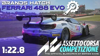 ACC | Ferrari 488 GT3 EVO Hot Lap + Setup @Brands Hatch 1:22.8