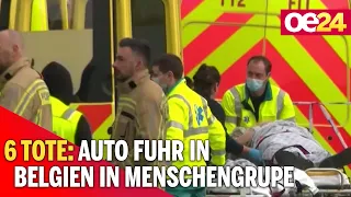 Sechs Tote: Auto fuhr in Belgien in Menschengruppe