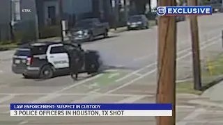 Suspect accused of shooting 3 Houston officers surrenders after standoff, police say