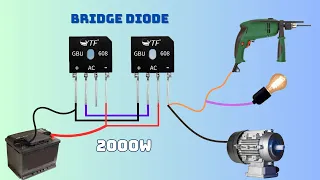 How to turn the BRIDGE DIODE into a powerful 220V INVERTER?