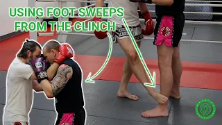 How to utilise Foot Sweeps from the Clinch in MMA with Jamie Crowder