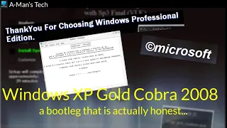 Windows XP Gold Cobra 2008 SP3 - Bootleg Review