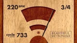 220 BPM 3/4 Wood Metronome HD