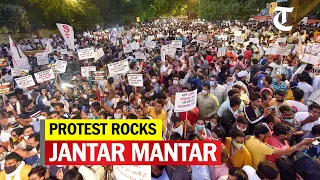 Hathras case: Massive protest in Delhi as hundreds gather at Jantar Mantar