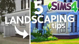 5 LANDSCAPING tips [pt. 1] in the Sims 4 🌼🌳 || #shorts