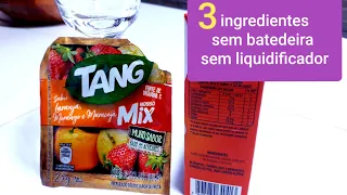 SORVETE SEM BATEDEIRA E SEM LIQUIDIFICADOR FÁCIL  3 INGREDIENTES ❤❤❤