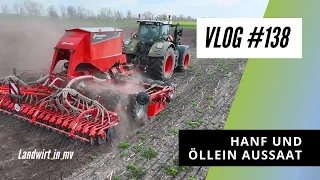 Vlog #138 Hanf und Öllein mit der Kverneland U-Drill säen. #Fendt #kverneland #hanf