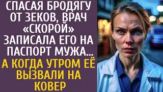 Спасая бродягу от зеков, врач скорой записала его на паспорт мужа… А когда утром ее вызвали на ковер