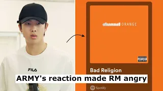 This RM BTS post is suspected as a clarification regarding the 'Bad Religion' controversy