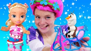 Irenes Magische Küche. Play Doh Spaß mit Elsa und Olaf. 2 Knete Videos für Kinder am Stück