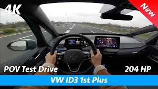 Volkswagen ID3 1st Plus 2021 - POV test drive in 4K | 204 HP, Acceleration 0-100 km/h