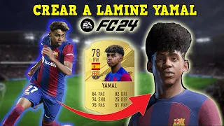 COMO CREAR A LAMINE YAMAL EN EA SPORTS FC 24 CON MEDIA y STATS  MODO CARRERA / CLUBES PRO