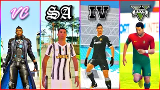 Cristiano Ronaldo CR7 in GTA Games | EVOLUTION