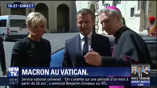 Emmanuel Macron est arrivé au Vatican