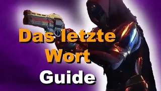 Das letzte Wort - Guide - Exotische Quest Die Verlockung - Destiny 2 Forsaken