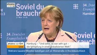 Rede von Angela Merkel (CDU) auf dem Evangelischen Kirchentag - VOR ORT vom 03.05.2013