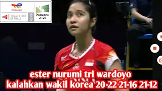 badminton uber cup 2024 : ester nurumi tri wardoyo vs kim ga ram | #ubercup2024