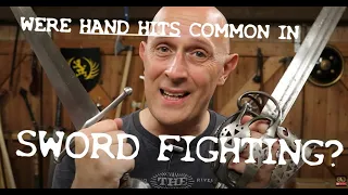 How often were HANDS WOUNDED in real SWORD FIGHTING?