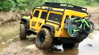 Rc Car : Mud And Crossing River - Rc Scale 1/10 OFFROAD DRIVING #6