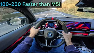2024 BMW i5 M60 Autobahn POV// 2024 BMW 5 Series TOP SPEED!