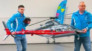 GIANT RC MODEL HELICOPTER INDOOR FLIGHT - ROBIN ADAMSCHAK - BELL 430 *RC SCALE HELI