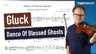 Gluck Dance Of Blessed Ghosts (Reigen seliger Geister) | Violin Sheet Music | Piano Accompaniment