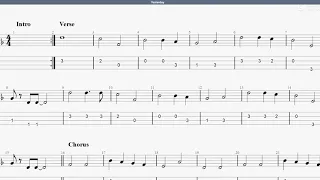 The Beatles - Yesterday - (bass tab)