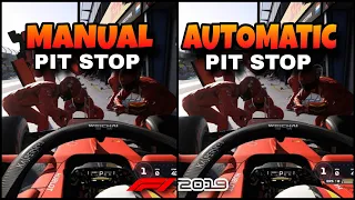 Auto VS Manual pit stop (F1 2019)