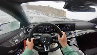 AWD Snow Driving! 2021 Mercedes E53 AMG POV Driving Through The Beginnings Of A Snow Storm