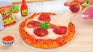 Tasty Yummy Miniature Beef Pizza Mac Cheetos Cooking at Mini Kitchen 🍕 Fast Food Recipe