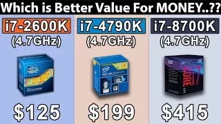 i7 8700K (4.7GHz) vs i7 4790K (4.7GHz) vs i7 2600K (4.7GHz) | is it worth to Upgrade..???