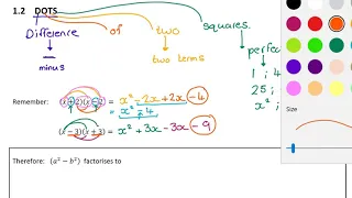 Grade 9 - Algebra II - Factorising Difference of Two Squares