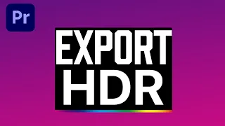 How To Export iPhone HDR Video In Premiere Pro