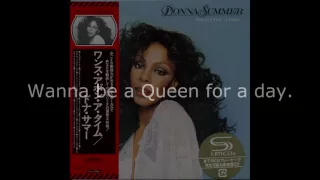 Donna Summer - Queen for a Day LYRICS - SHM "Once Upon A Time" 1977