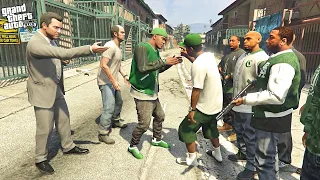 FRANKLIN, MICHAEL, and TREVOR FIGHTS LAMAR & FAMILIES IN GTA 5!!!