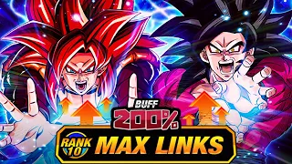 200% LEADER SKILL BUFF! LEVEL 10 LINKS 100% RAINBOW STAR EZA STR SSJ4 GOKU! (DBZ: Dokkan Battle)