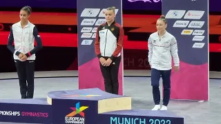 Medal Ceremony - Beam Final - 2022 European Championships