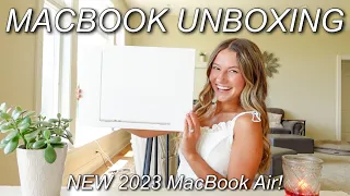 15" MACBOOK AIR UNBOXING + SETUP! *starlight* customize my new 2023 MacBook Air with me!